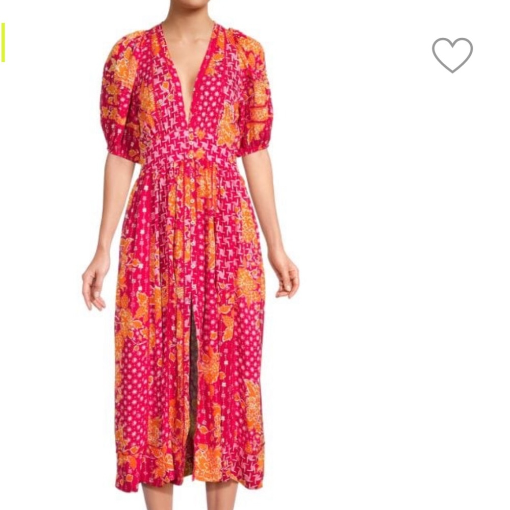 POUPETTE ST BARTH Reine Floral Shirt Dress, XS New with tags